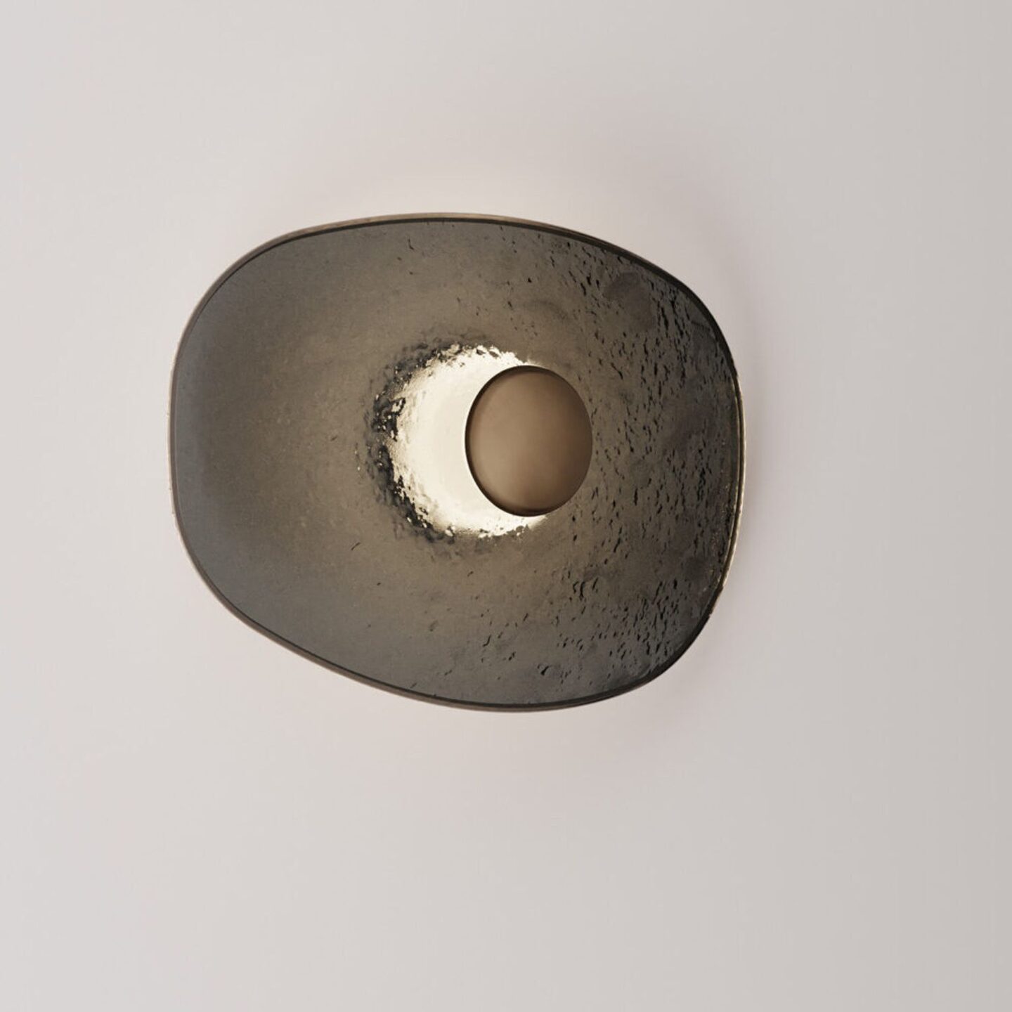 Isle Sconce Long Grey & Pitch Brass